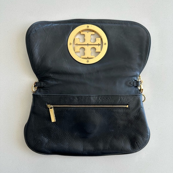 Tory Burch Black Leather Crossbody Bag With Gold Chain - Picture 6 of 10